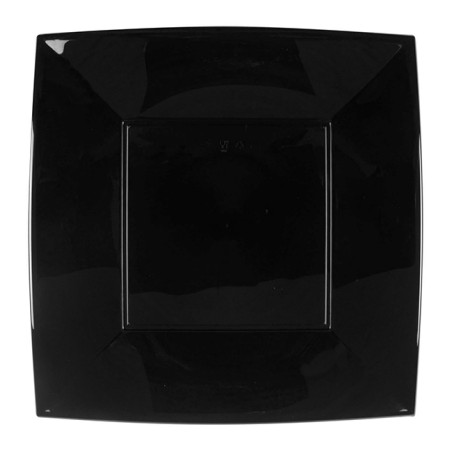 Piatto Plastica Piano Nero Nice PP 290mm (12 Pezzi)