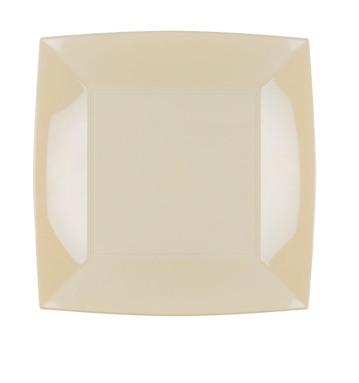 Piatto Plastica Piano Crema Nice PP 230mm (25 Pezzi) Piatto Plastica Piano Crema Nice PP 230mm (25 Pezzi)