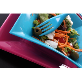 Piatto Plastica Fondo Turchese Nice PP 180mm (25 Pezzi)