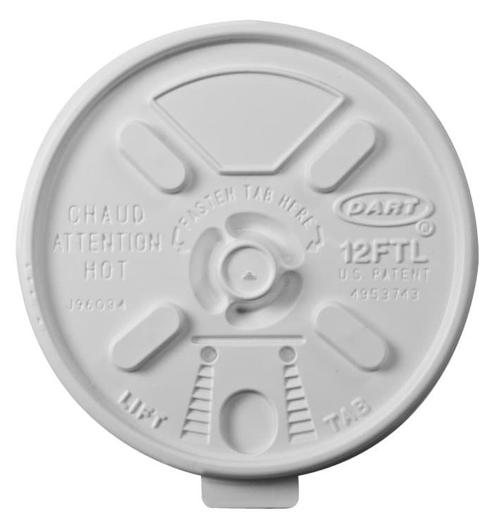 Coperchio "Lift n' Lock" PS Bianco Ø8,9cm (100 Pezzi) Coperchio "Lift n' Lock" PS Bianco Ø8,9cm (100 Pezzi)