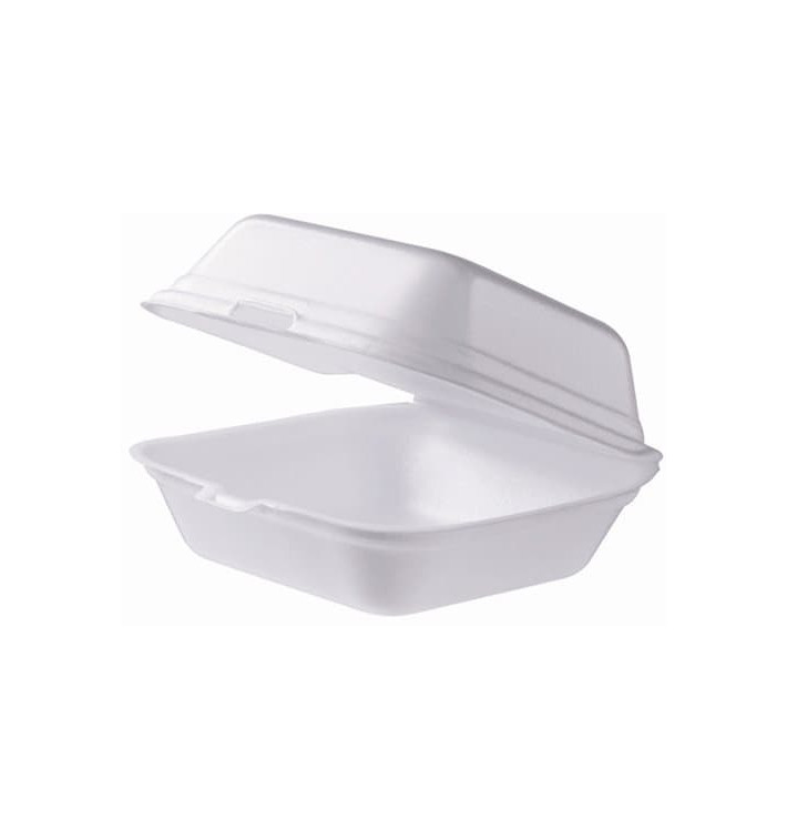 Contenitori Hamburger in Polistirolo Grande Bianco (125 Pezzi) Contenitori Hamburger in Polistirolo Grande Bianco (125 Pezzi)