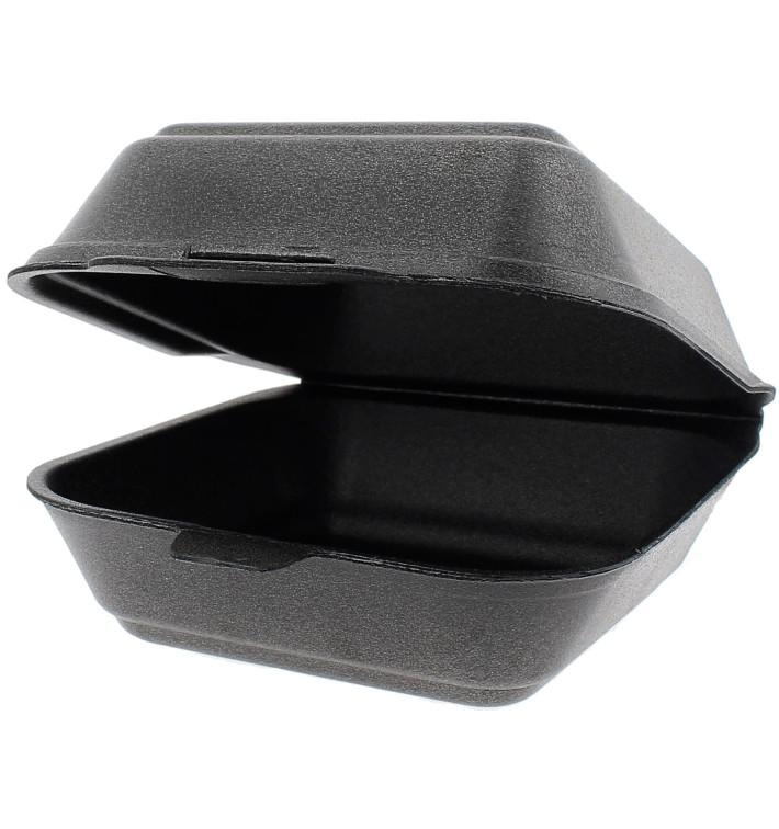 Contenitori Hamburger in Polistirolo Grande Nero (500 Pezzi) Contenitori Hamburger in Polistirolo Grande Nero (500 Pezzi)