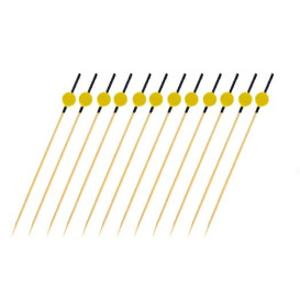 Spiedi di Bambu Giallo e Nero "Japan" 120mm (200 Pezzi)
