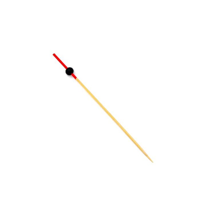 Spiedi "Bola" di Bambu Rosso e Nero 120mm (5000 Pezzi)