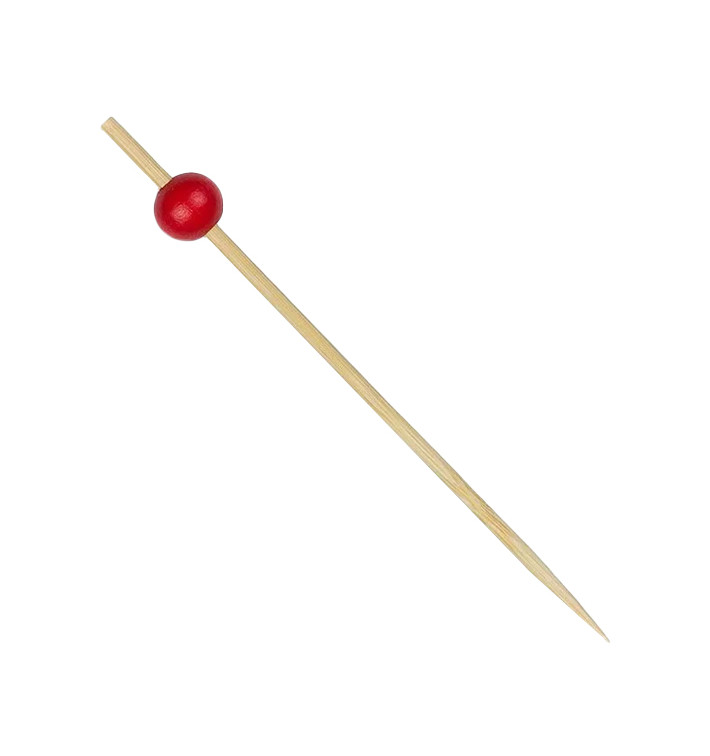 Spiedi "Big Ball" di Bambu Rosso 120mm (5000 Pezzi) Spiedi "Big Ball" di Bambu Rosso 120mm (5000 Pezzi)