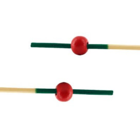 Spiedi "Portugall" di Bambu Verde e Rosso 120mm (200 Pezzi)