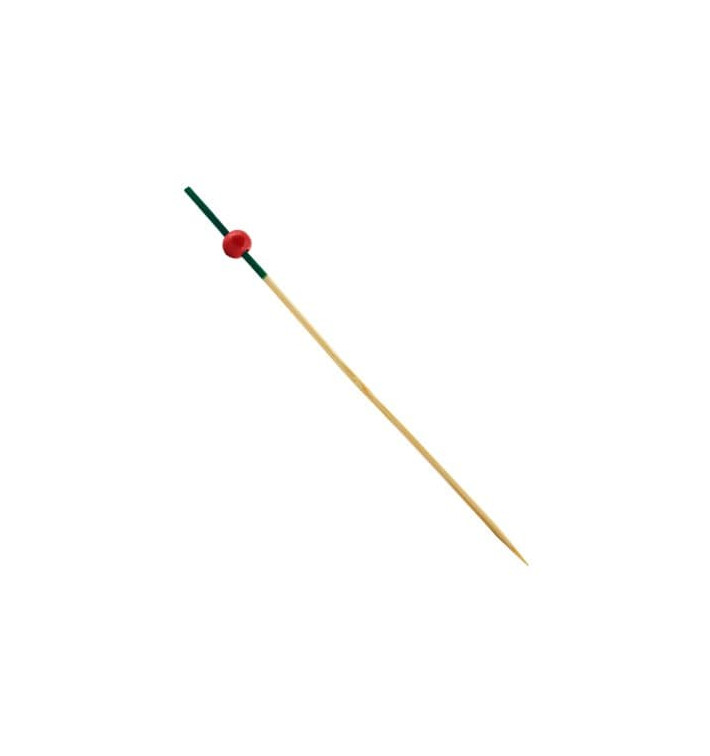 Spiedi "Portugall" di Bambu Verde e Rosso 120mm (200 Pezzi) Spiedi "Portugall" di Bambu Verde e Rosso 120mm (200 Pezzi)