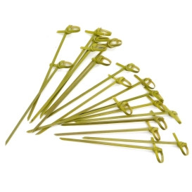 Spiedi di Bambu Decorato Cappio 180mm (200 Pezzi)