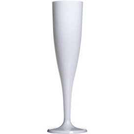 Calice Plastica a Champagne Bianco 115ml 1P (6 Pezzi)