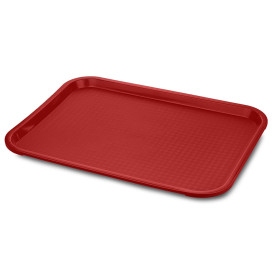 Vassoio Plastica Rigida Rosso 27,5x35,5cm (1 Pezzi)