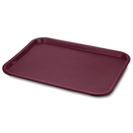 Vassoio Plastica Rigida Bordò 22x56cm (24 Pezzi)