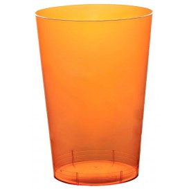 Bicchiere di Plastica Moon Arancione Trasp. PS 230ml (50 Pezzi)