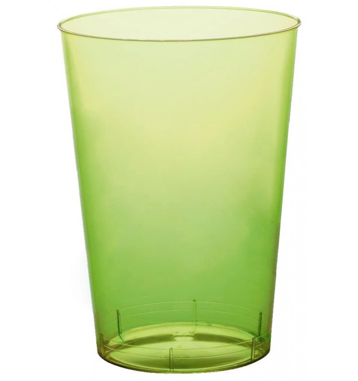 Bicchiere di Plastica Moon Verde Acido Trasp. PS 230ml (50 Pezzi)