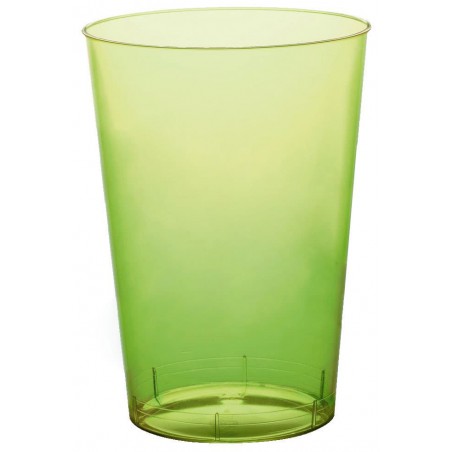 Bicchiere di Plastica Moon Verde Acido Trasp. PS 230ml (50 Pezzi)