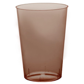 Bicchiere di Plastica Moon Marrone Trasp. PS 230ml (50 Pezzi)