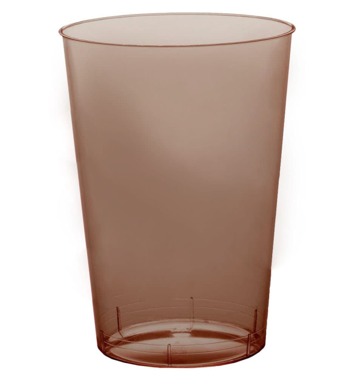 Bicchiere di Plastica Moon Marrone Trasp. PS 230ml (50 Pezzi) Bicchiere di Plastica Moon Marrone Trasp. PS 230ml (50 Pezzi)