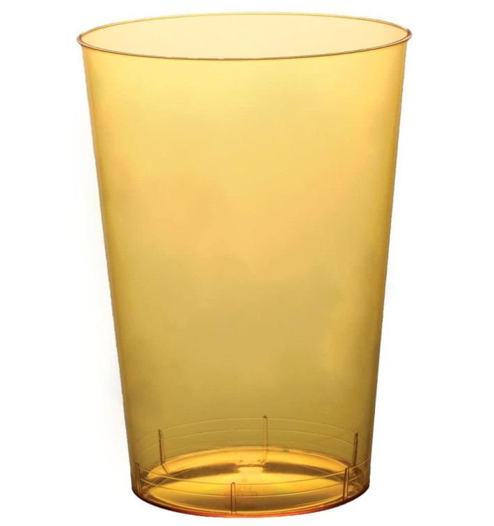 Bicchiere di Plastica Moon Giallo Trasp. PS 230ml (50 Pezzi) Bicchiere di Plastica Moon Giallo Trasp. PS 230ml (50 Pezzi)
