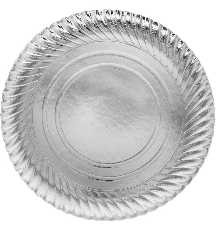 Piatto di Carta Tondo Argento 300 mm (100 Pezzi) Piatto di Carta Tondo Argento 300 mm (100 Pezzi)