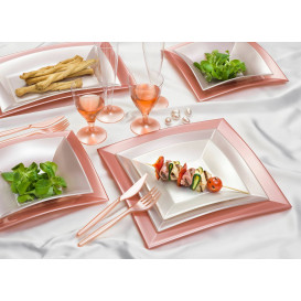 Piatto Plastica Fondo Beige Nice PP180mm (25 Pezzi)
