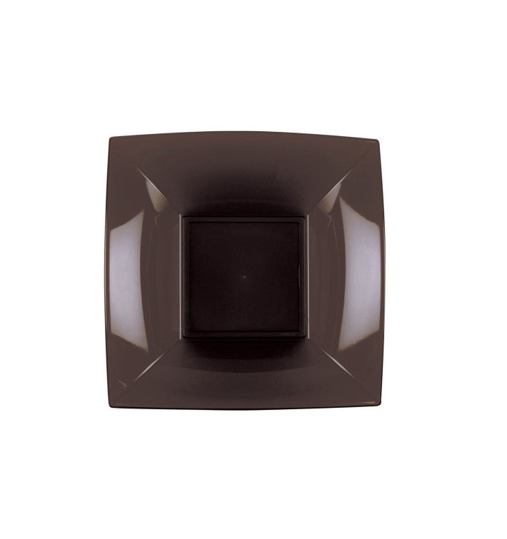 Piatto Plastica Fondo Marrone Nice PP 180mm (300 Pezzi)