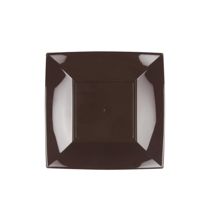 Piatto Plastica Piano Marrone Nice PP 180mm (25 Pezzi) Piatto Plastica Piano Marrone Nice PP 180mm (25 Pezzi)
