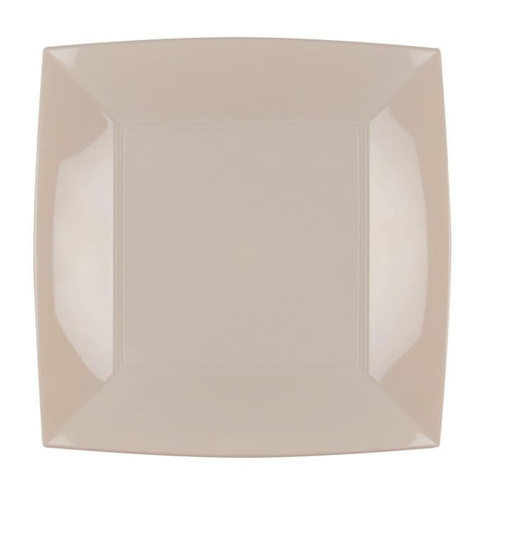 Piatto Plastica Piano Beige Nice PP 230mm (300 Pezzi) Piatto Plastica Piano Beige Nice PP 230mm (300 Pezzi)