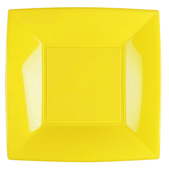 Piatto Plastica Piano Giallo Nice PP 290mm (12 Pezzi) Piatto Plastica Piano Giallo Nice PP 290mm (12 Pezzi)