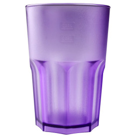 Bicchiere Riutilizzabili SAN Frost Lilla Trasparente 400ml (5 Pezzi)