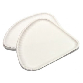 Piatto di Carta Bianca per Pizza 1/4 30x21cm (500 Pezzi)
