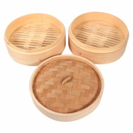 Cestello Cottura a Vapore Bambù "Maxi" Ø20x6cm (32 Pezzi)