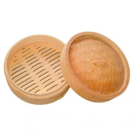 Cestello Cottura a Vapore Bambù "Maxi" Ø30x6cm (4 Pezzi)