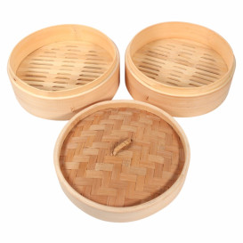 Coperchio Cestello Cottura a Vapore Maxi Bambu Ø20cm (4 Pezzi)