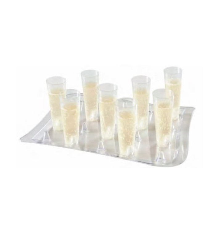 Vassoio Plastica Catering Tras. Supporto Calice 37x26cm (40 Pezzi) Vassoio Plastica Catering Tras. Supporto Calice 37x26cm (40 Pezzi)