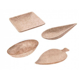 Piatto di Canna da Zucchero Assortimento Natural (200 Pezzi)