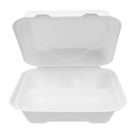 Contenitori Canna Zucchero 3S Bianco 20x20x7,5cm (50 Pezzi)