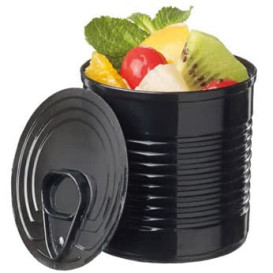 Scatola di Conserva Nero PS 220ml Ø7,4x7cm (100 Pezzi)