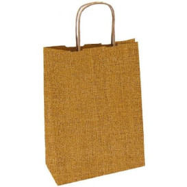 Buste Shopper Carta Kraft Naturale 80g 26+14x32cm (250 Pezzi)