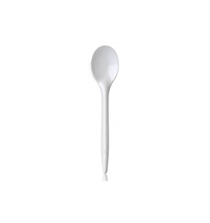 Cucchiaio Plastica Luxury Bianca 175 mm (100 Pezzi)