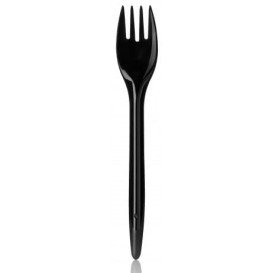 Forchetta Plastica Luxury Nero 175 mm (2000 Pezzi)