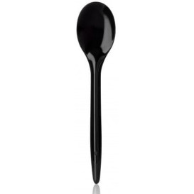 Cucchiaio Plastica Luxury Nero 175 mm (2000 Pezzi)