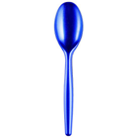 Cucchiaio di Plastica Easy PS Blu Perla 185mm (20 Pezzi)