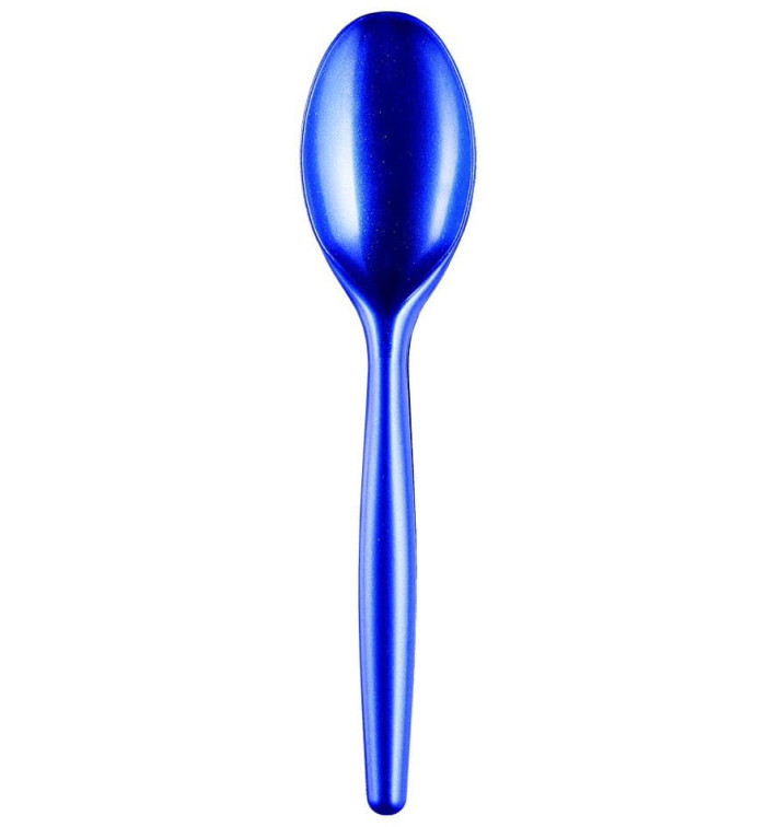 Cucchiaio di Plastica Easy PS Blu Perla 185mm (20 Pezzi) Cucchiaio di Plastica Easy PS Blu Perla 185mm (20 Pezzi)