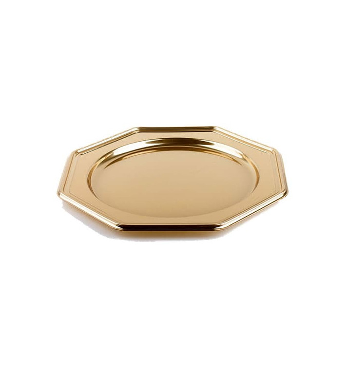 Suttopiatto di Plastica Catering Ottagonali Oro 30 cm (5 Pezzi) Suttopiatto di Plastica Catering Ottagonali Oro 30 cm (5 Pezzi)