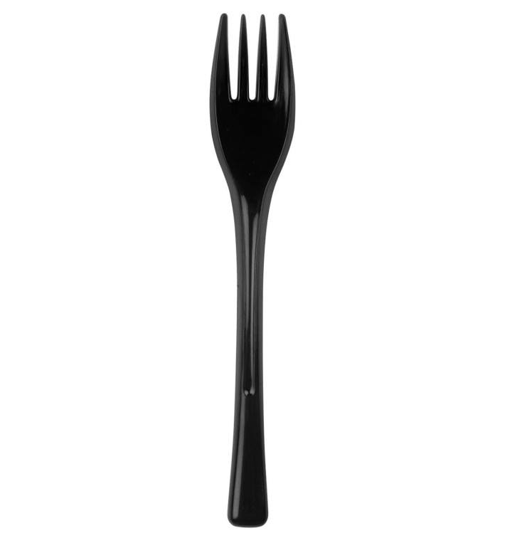 Forchetta di Plastica Fly Nero 140mm (3000 Pezzi) Forchetta di Plastica Fly Nero 140mm (3000 Pezzi)