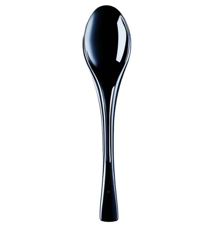 Cuchiaio di Plastica Fly Nero 145mm (3000 Pezzi) Cuchiaio di Plastica Fly Nero 145mm (3000 Pezzi)