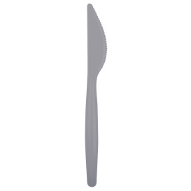 Coltello di Plastica Easy PS Grigio 185mm (20 Pezzi)