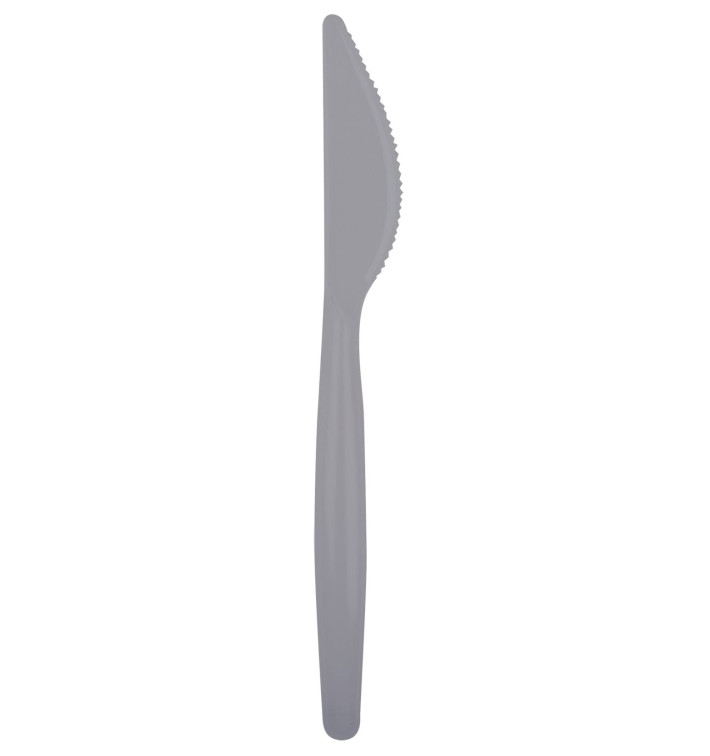 Coltello di Plastica Easy PS Grigio 185mm (500 Pezzi)