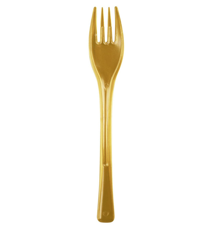 Forchetta di Plastica Fly Oro 140mm (50 Pezzi) Forchetta di Plastica Fly Oro 140mm (50 Pezzi)
