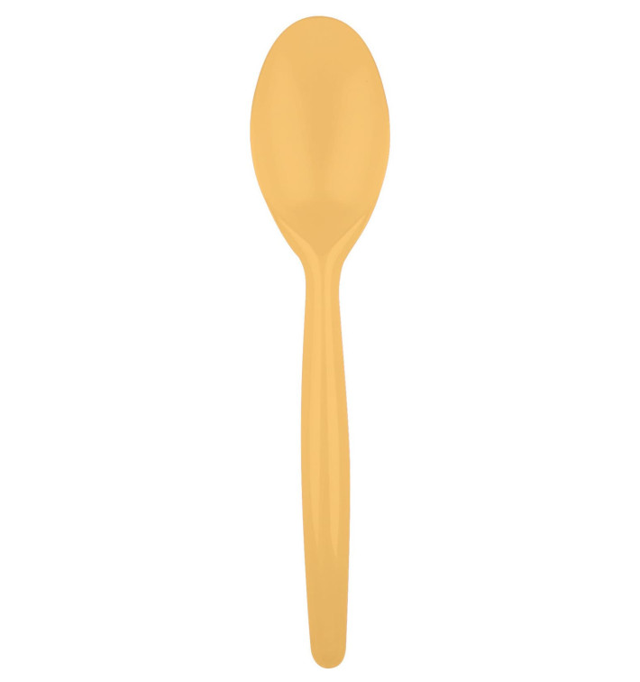 Cucchiaio di Plastica Easy PS Oro 185mm (500 Pezzi) Cucchiaio di Plastica Easy PS Oro 185mm (500 Pezzi)