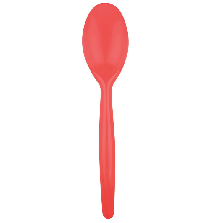 Cucchiaio di Plastica Easy PS Rosso 185mm (500 Pezzi) Cucchiaio di Plastica Easy PS Rosso 185mm (500 Pezzi)